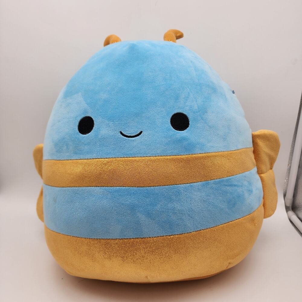 Squishmallows Queen Bee Stuffed Plush 15" Blue Gold Adopt Me Kelly Toys 2023